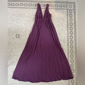 Gypsy 05 Purple Maxi Dress Medium Twist Straps Organic Cotton Boho Flowy Summer